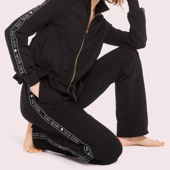 NWT Kate Spade “Heart It” logo ruffle sweatshirt & sweatpants athletic wear set - Picture 4 of 14